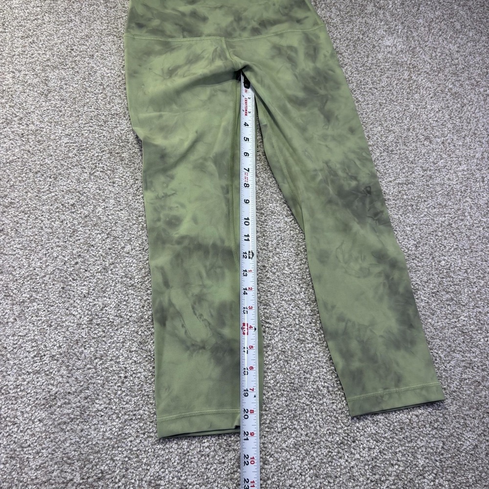 Lululemon Leggings Womens 6 Green Tie Dye Crop High Rise Yoga Pants Athletic - Picture 6 of 7
